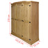 Maison Madeleine -  Wardrobe Mexican Pine Corona Range 3 Doors